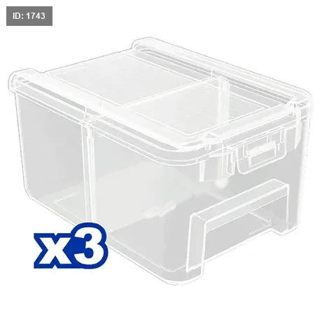 קופסת ברגים שקופה 3 יחידות