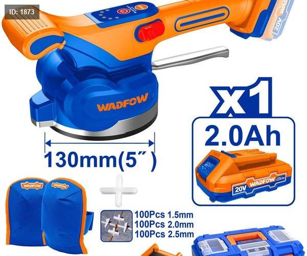 מנער אריחים עם סוללת 20 וולט ומטען עם קופסה