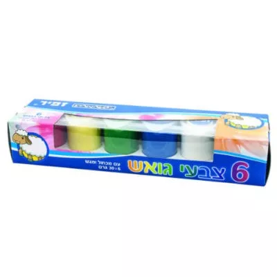 צבעי גואש טמפרה 6 יח 30 גרם