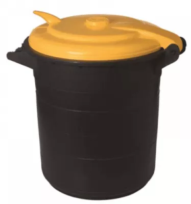 פח אשפה עם מכסה צהוב 76 ליטר
