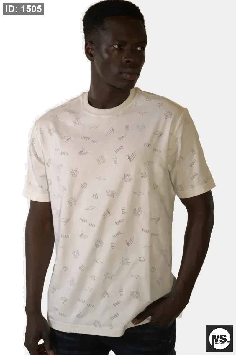All Over burning T-Shirt white