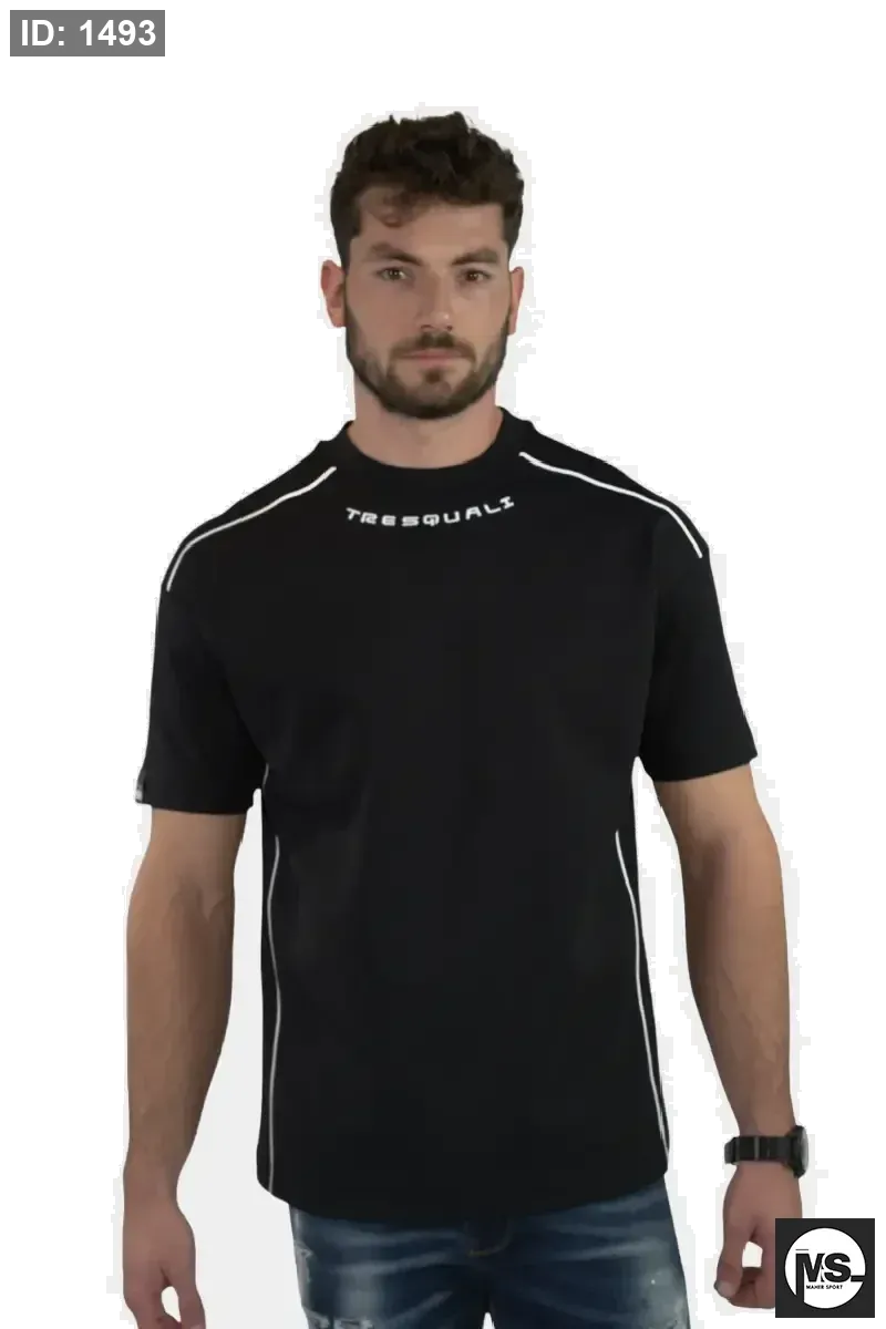 Over Size Captioned Collart - Shirt