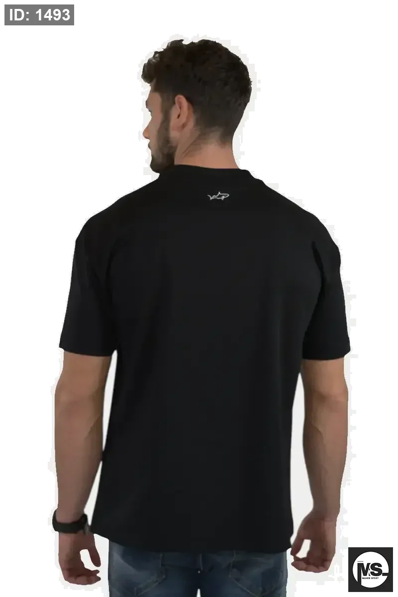 Over Size Captioned Collart - Shirt
