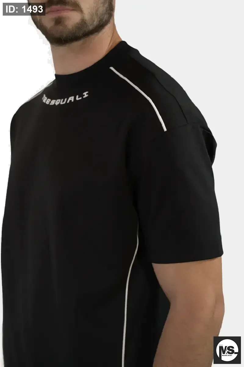 Over Size Captioned Collart - Shirt