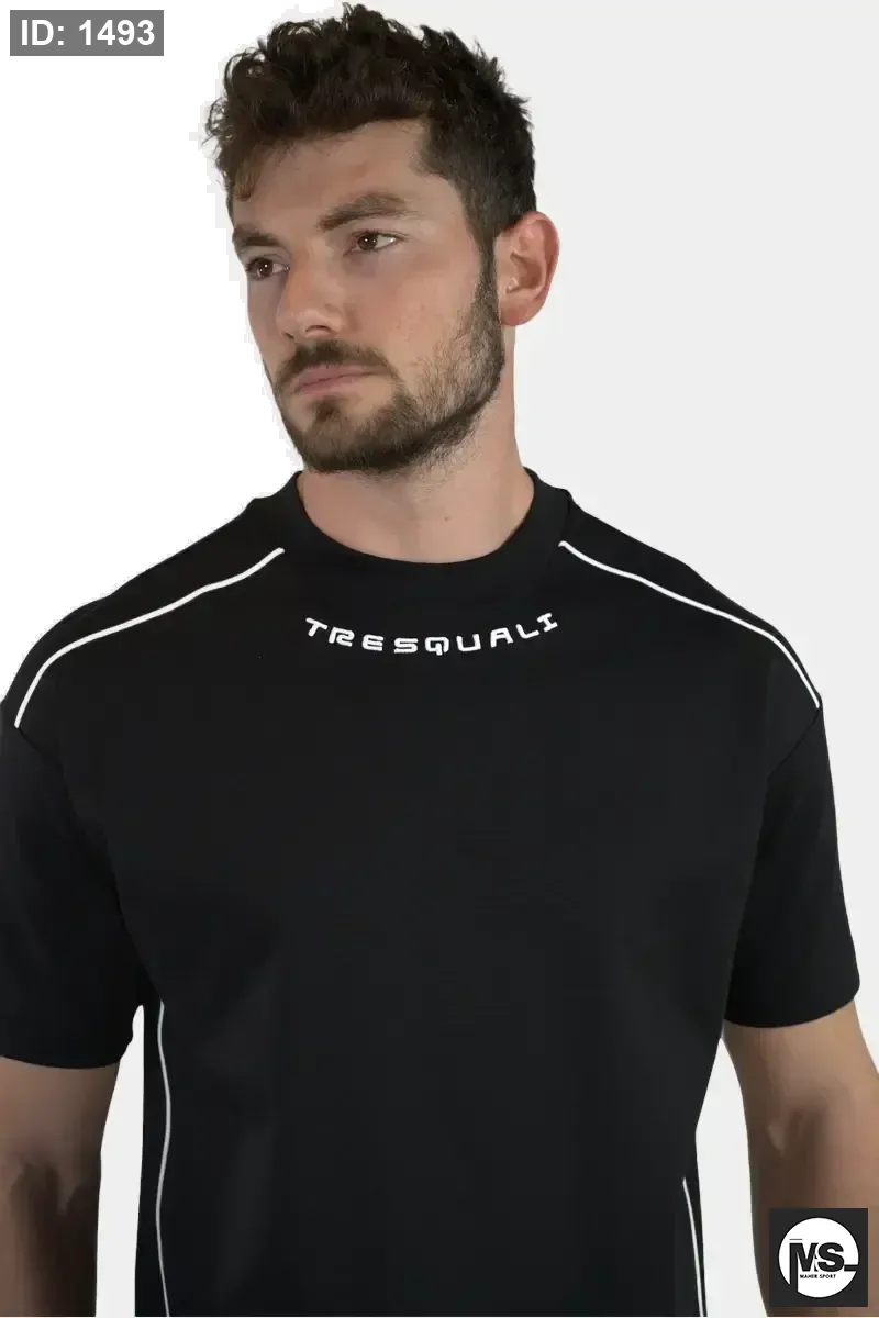 Over Size Captioned Collart - Shirt