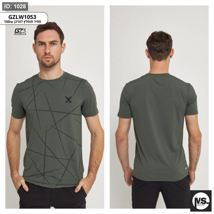 T-SHIRT FITNESS MAN SLEEVES- D.OLIVE