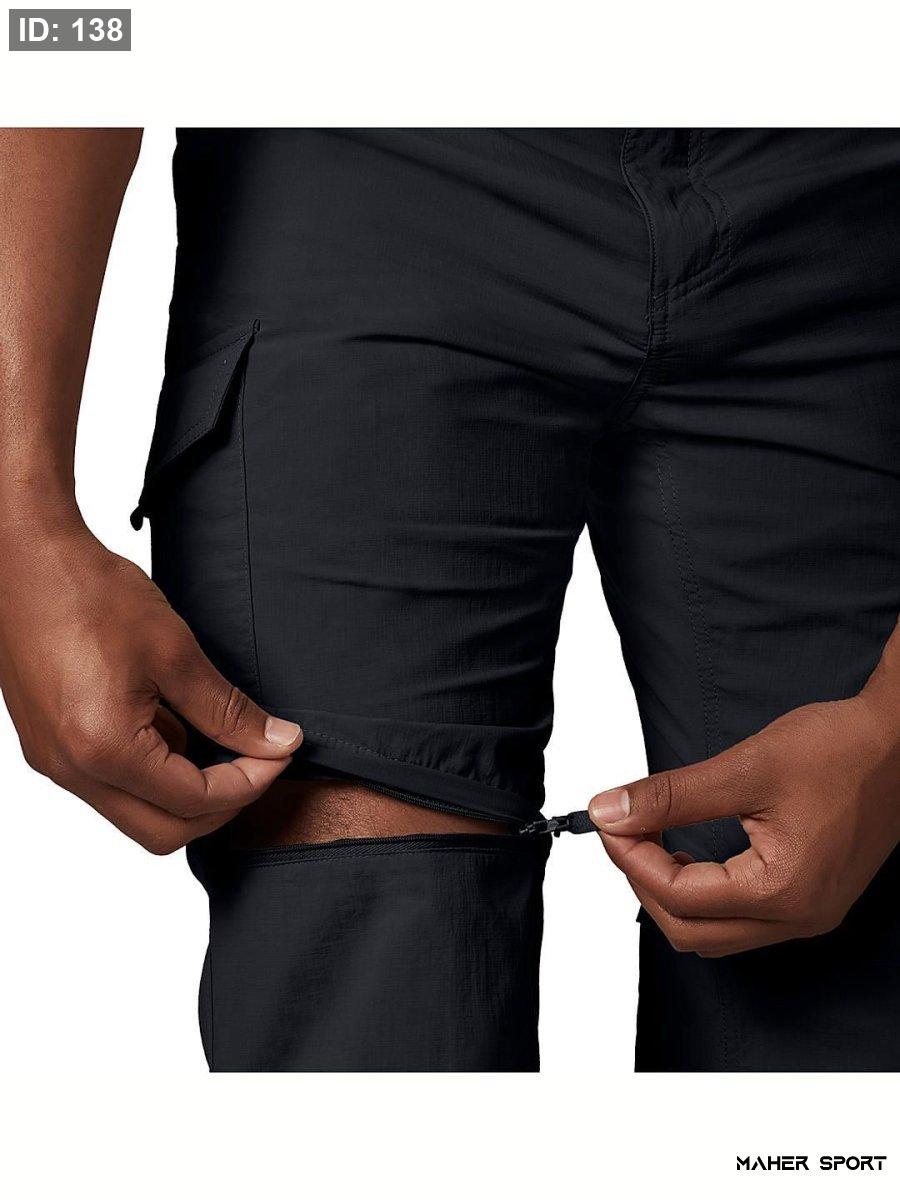 Columbia Men Black Silver Ridge מכנס להמרה