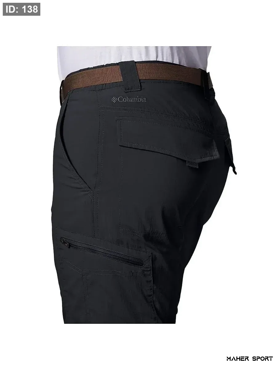 Columbia Men Black Silver Ridge מכנס להמרה
