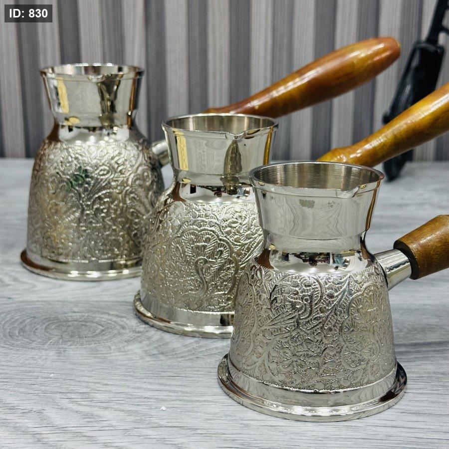 סט קנקני קפה כסף, 3 חלקים, נחושת