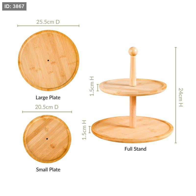 Hostess bamboo wood two layers square