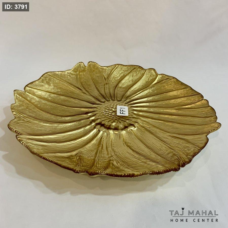 Flower shaped glass fruit bowl