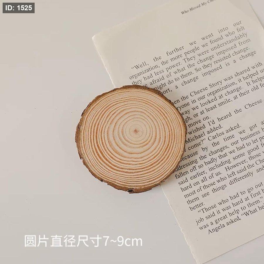Round wooden coaster 6 pieces