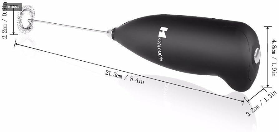 Portable electric milk frother