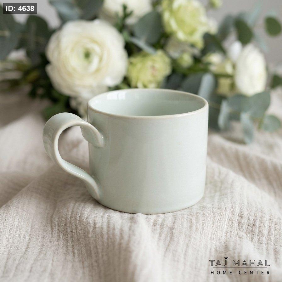 مج أخضر نعناعي فاتح بتصميم كلاسيكي بسيط