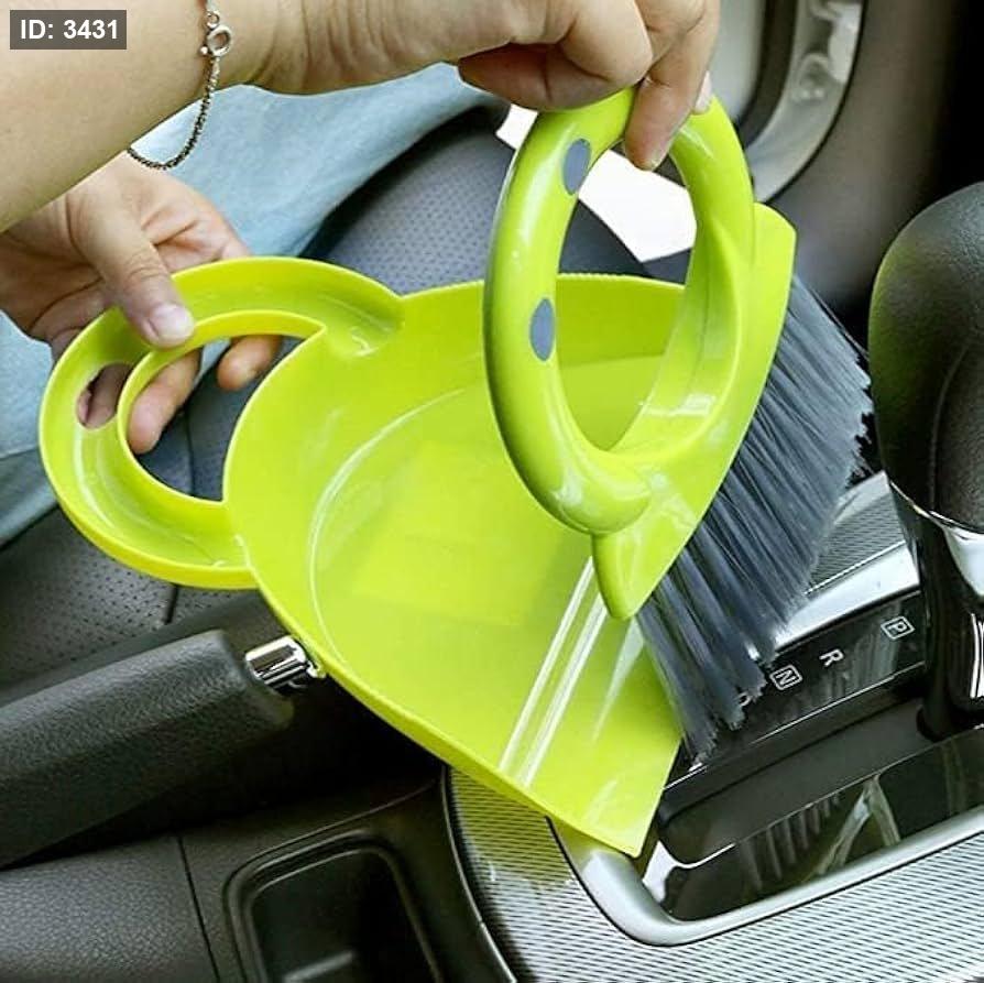 Broom + plastic creek for cleaning small spaces