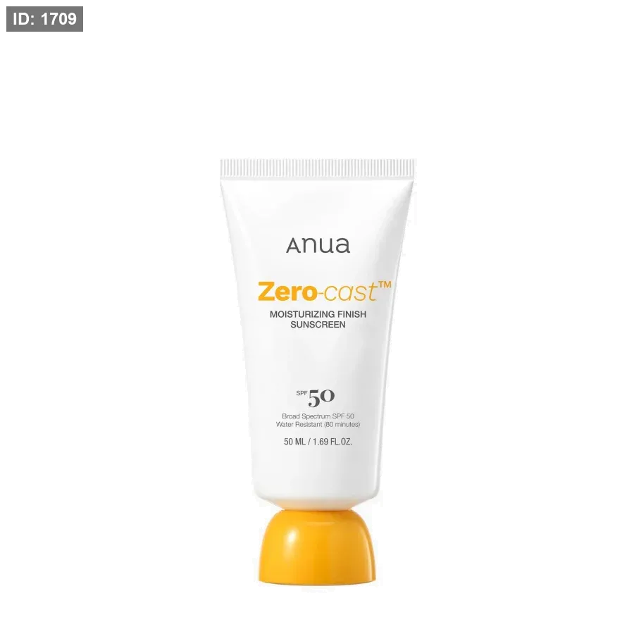 Anua Zero-Cast Moisturizing Finish קרם הגנה SPF50+