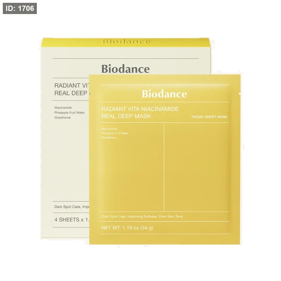 מסכה עמוקה אמיתית של Biodance Radiant Vita Niacinamide