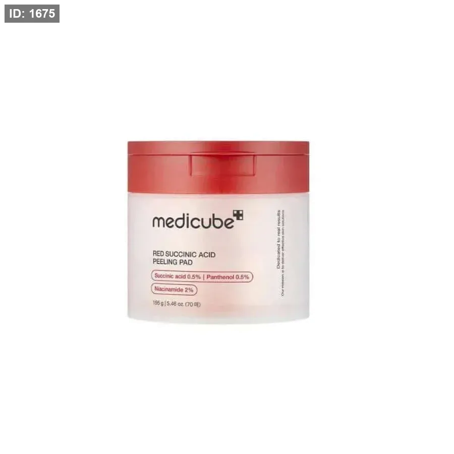 רפידות פילינג חומצה סוקסינית אדומה של Medicube