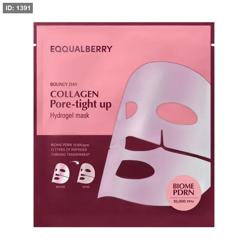 מסכת הידרוג'ל Tight Up Collagen Pore-Equalberry (Biome PDRN 10,000 ppm) מסכת קולגן להידוק הנקבוביות