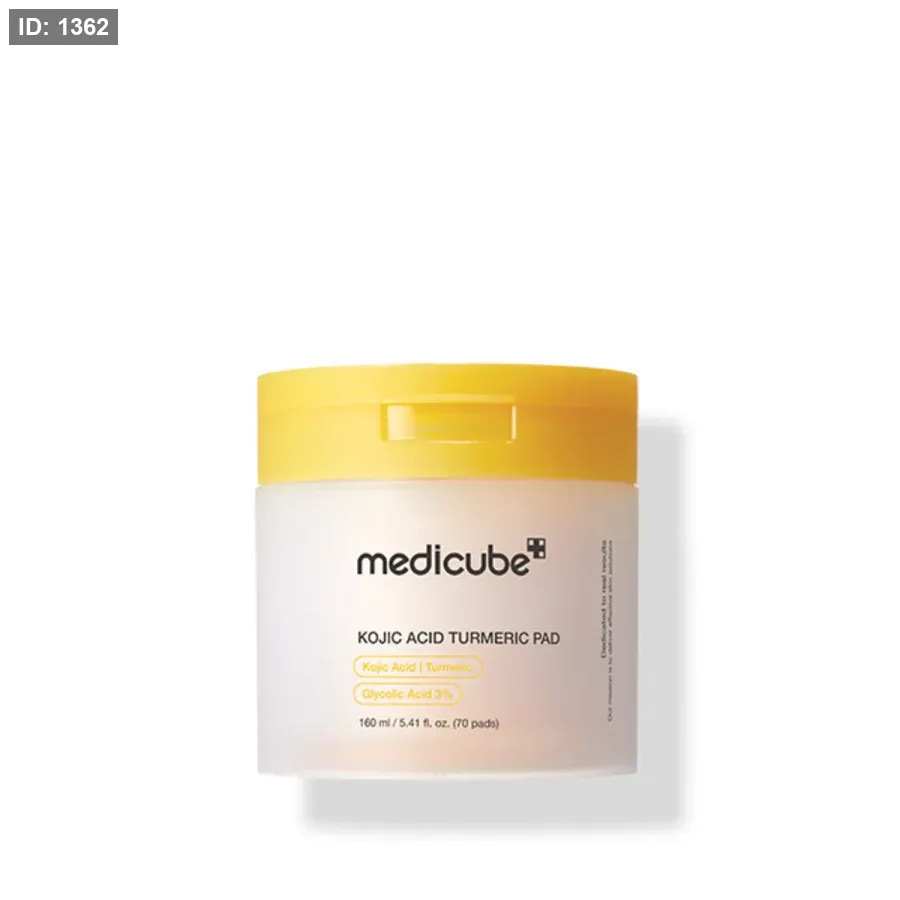 Medicube - רפידות טונר לפנים עם חומצה קוג'ית וכורכום - 160 מ"ל: רפידת כורכום חומצת MEDICUBE - 160 מ"ל