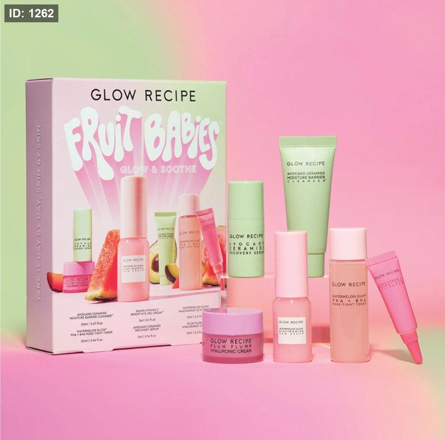 Glow Recipe – ערכת טיפוח לתינוקות זוהרת והרגעת עור: ערכת טיפוח לתינוקות זוהרת זוהר והרגעת עור לטיפוח, לחות והרגעת העור