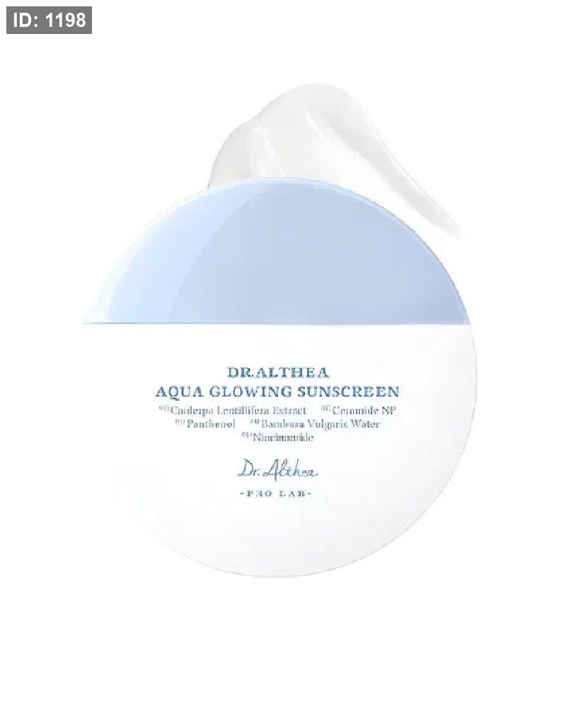 Dr.Althea Aqua Glowing Sunscreen Dr.Althea הוא קרם הגנה מעניק לחות ומאיר לעור