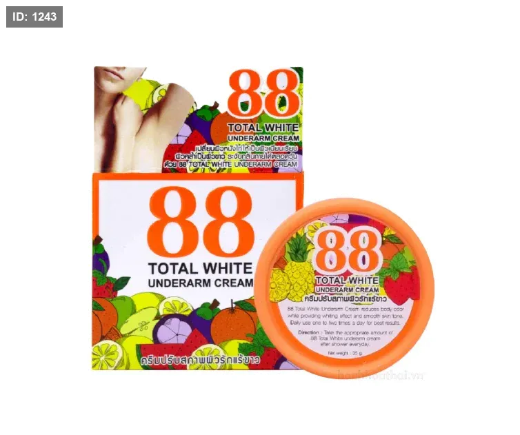 كريم 88 توتال وايت لتفتيح الإبطين – 30غ : 88 Total White Underarm Cream – 30g