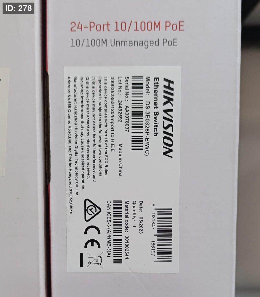 מתג DS-3E0326P-E/M(B) עם POE