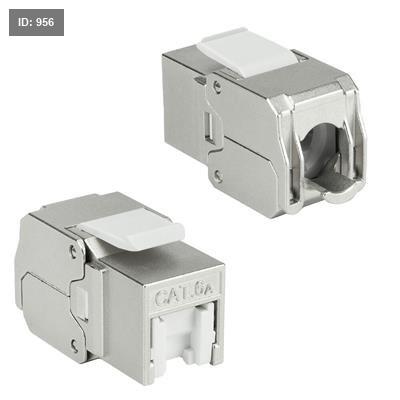 CAT7 FTP Keystone Jack (180°, ללא כלים)
