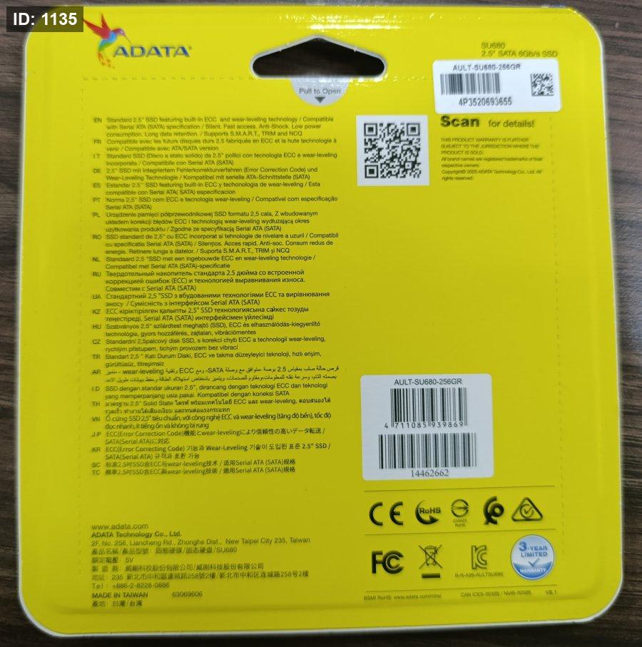 256G ADATA Ultimate SU680 Solid State Drive (SSD)