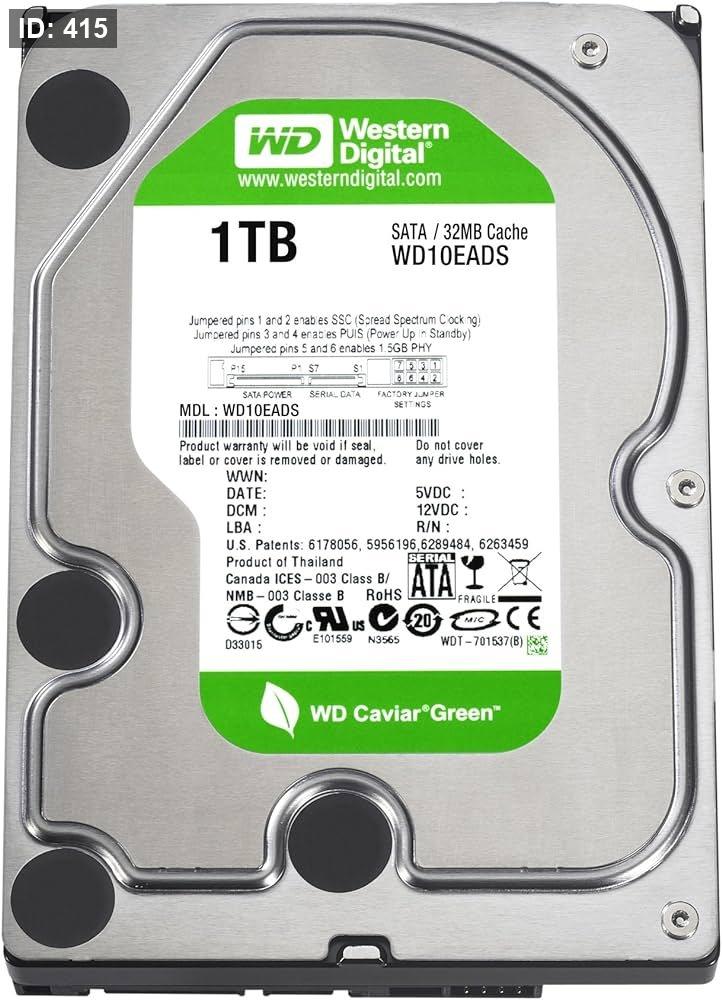 HDD 1TB ירוק מחודש