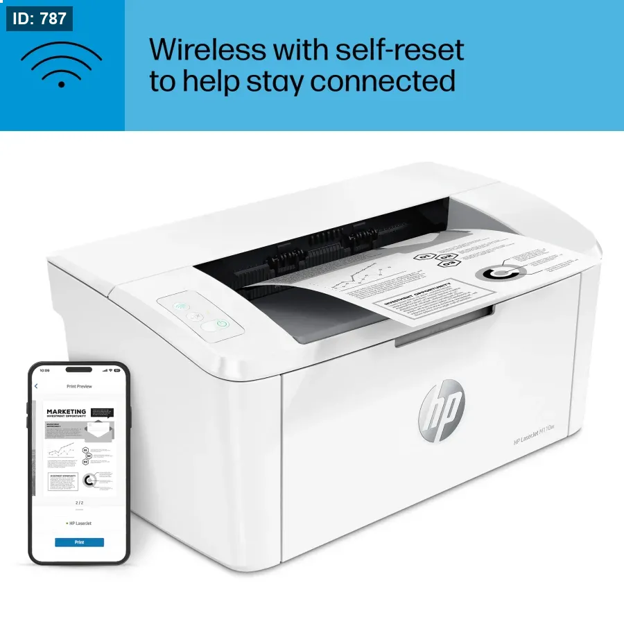 מדפסת HP LaserJet M110w אלחוטית שחור לבן (7MD66F)