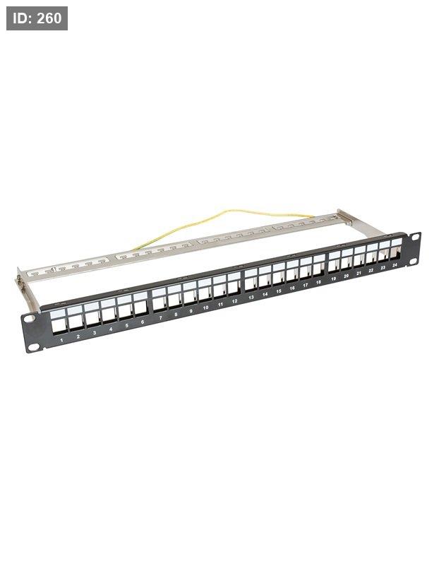 CAT6A FTP 24 יציאות פאנל תיקון ריק מוגן