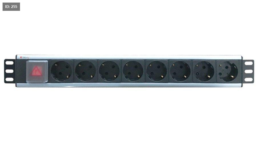 PDU ST-PAL 8WAY עם מתג 1P