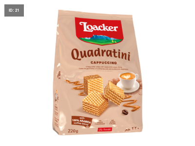 Loacker Wafer Quadratene 220 גרם