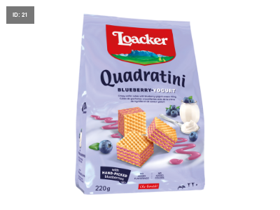 Loacker Wafer Quadratene 220 גרם