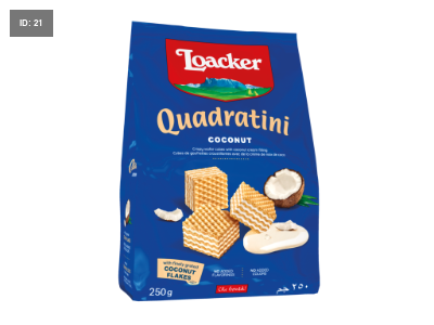 Loacker Wafer Quadratene 220 גרם
