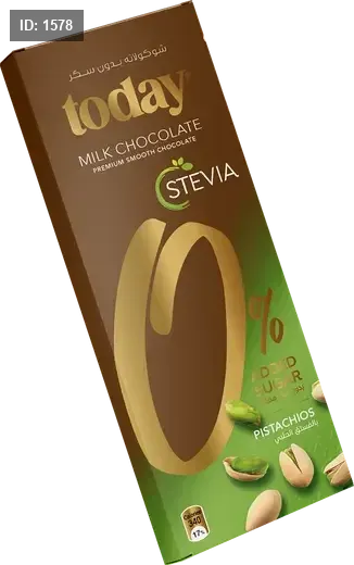 Milk chocolate with pistachios without sugar